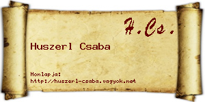 Huszerl Csaba névjegykártya